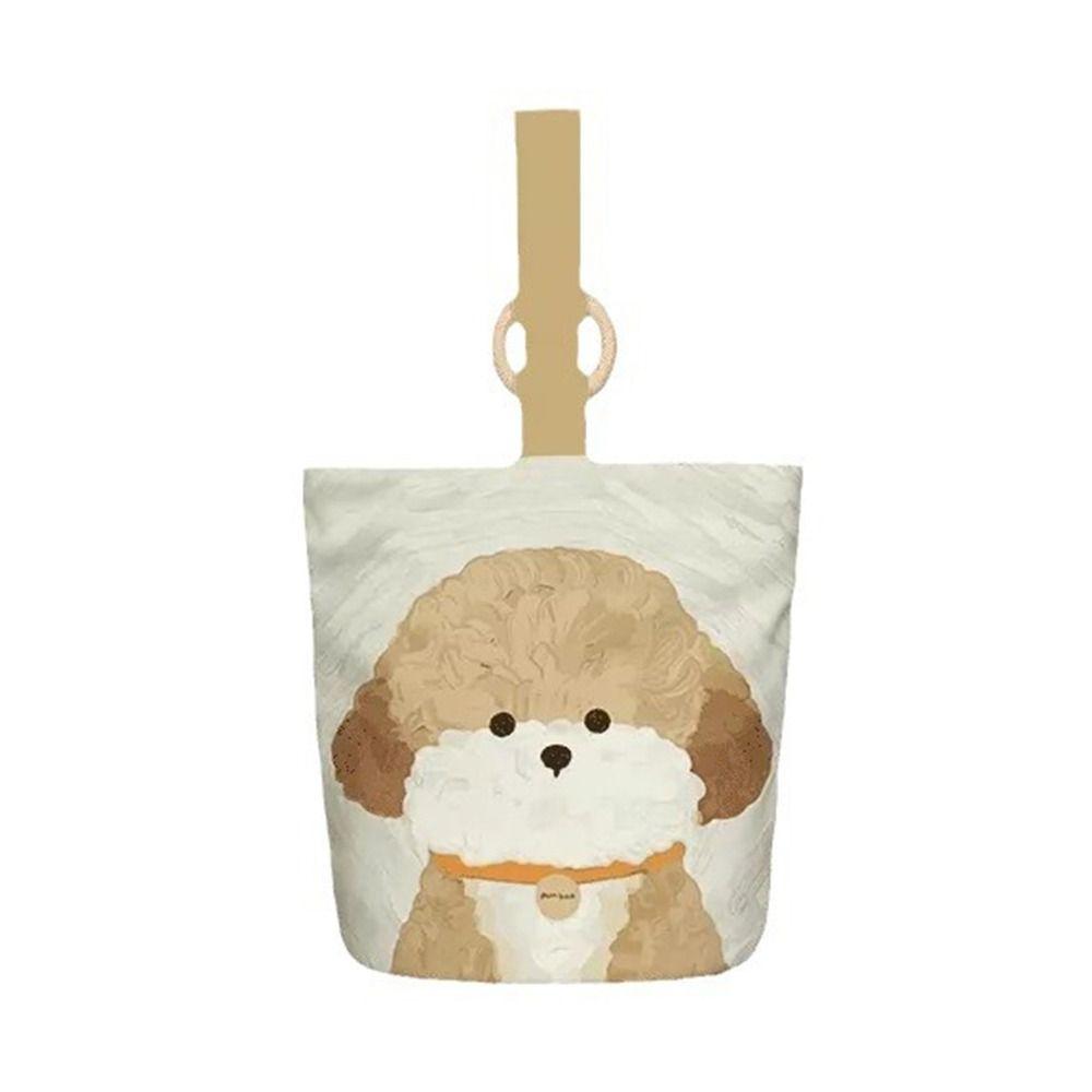 Large Capacity Canvas Handbag Puppy Mummy Bag Sweet Retro Bear Bucket Bag  Girls