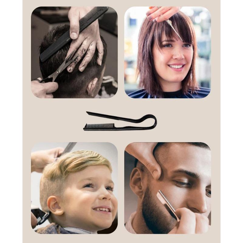 V-Shape Straightening & Volumizing Comb - Root Lift Styling Tool with Heated Teeth for Smoothing & Creating Natural Volume at Home Salon