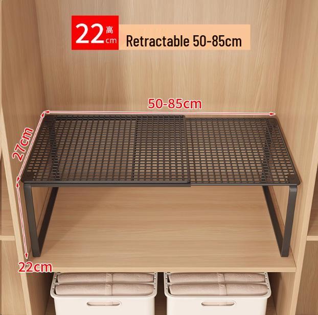 Retractable Wardrobe & Cabinet Organizer: Space-Saving Pull-Out Partition for Clothes & Shoes