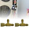 Heavy Duty Brass T Type Adapter With 1/4 External Thread SAE External Thread For Refrigeration Easy Installation
