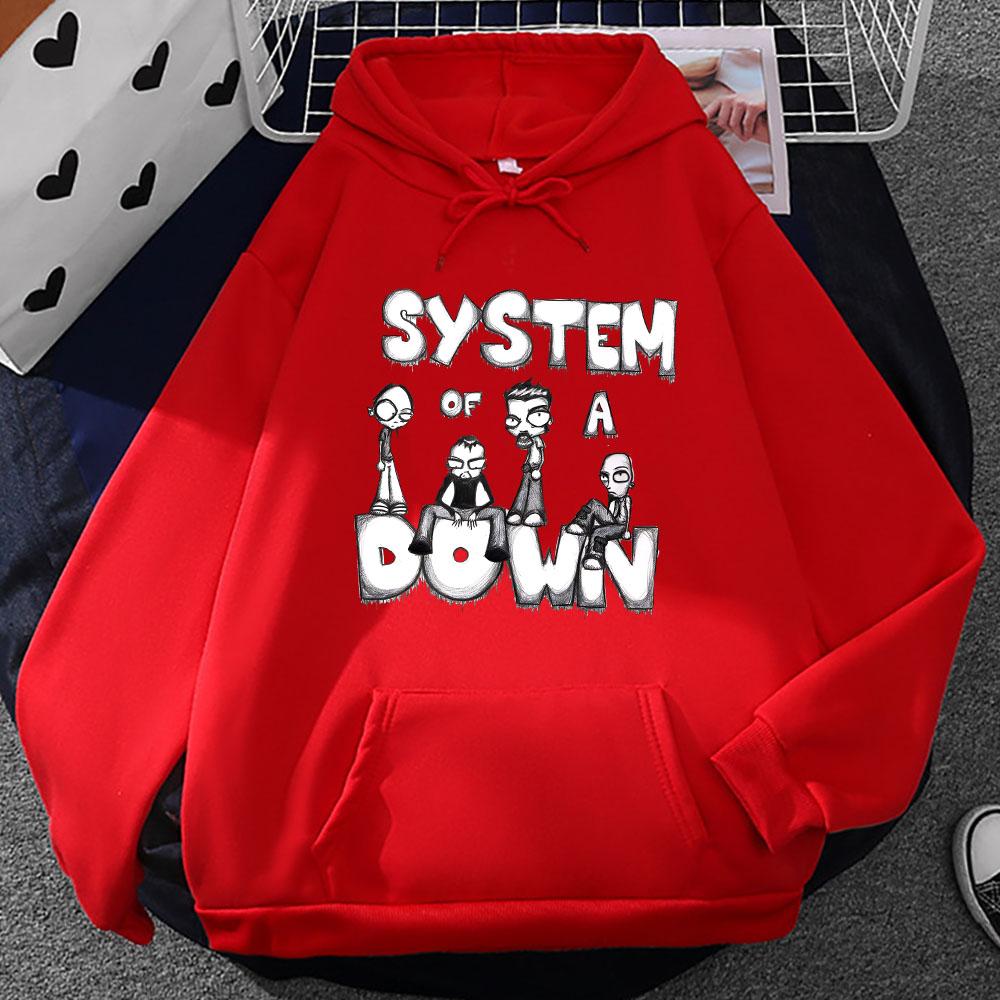System of A Down Sweatshirts Prevalent Street Grunge Hoodie Winter Fleece Clothing Oversized Sudadera O-neck Pullovers