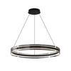 Minimalist Living Room Led Chandelier Modern Ring Creative Light Shadow Simple Bedroom Dining Room Smoky Grey Glass Pendant Lamp