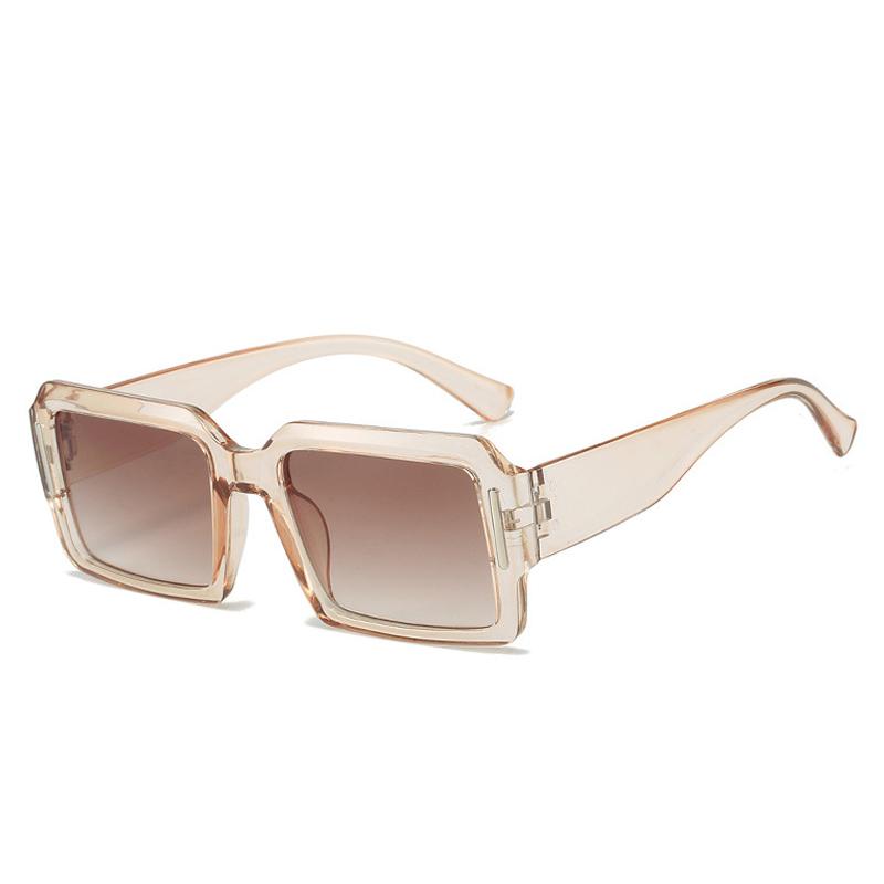 SO&EI Ins Popular Fashion Square Punk Men Gradient Sunglasses Shades UV400