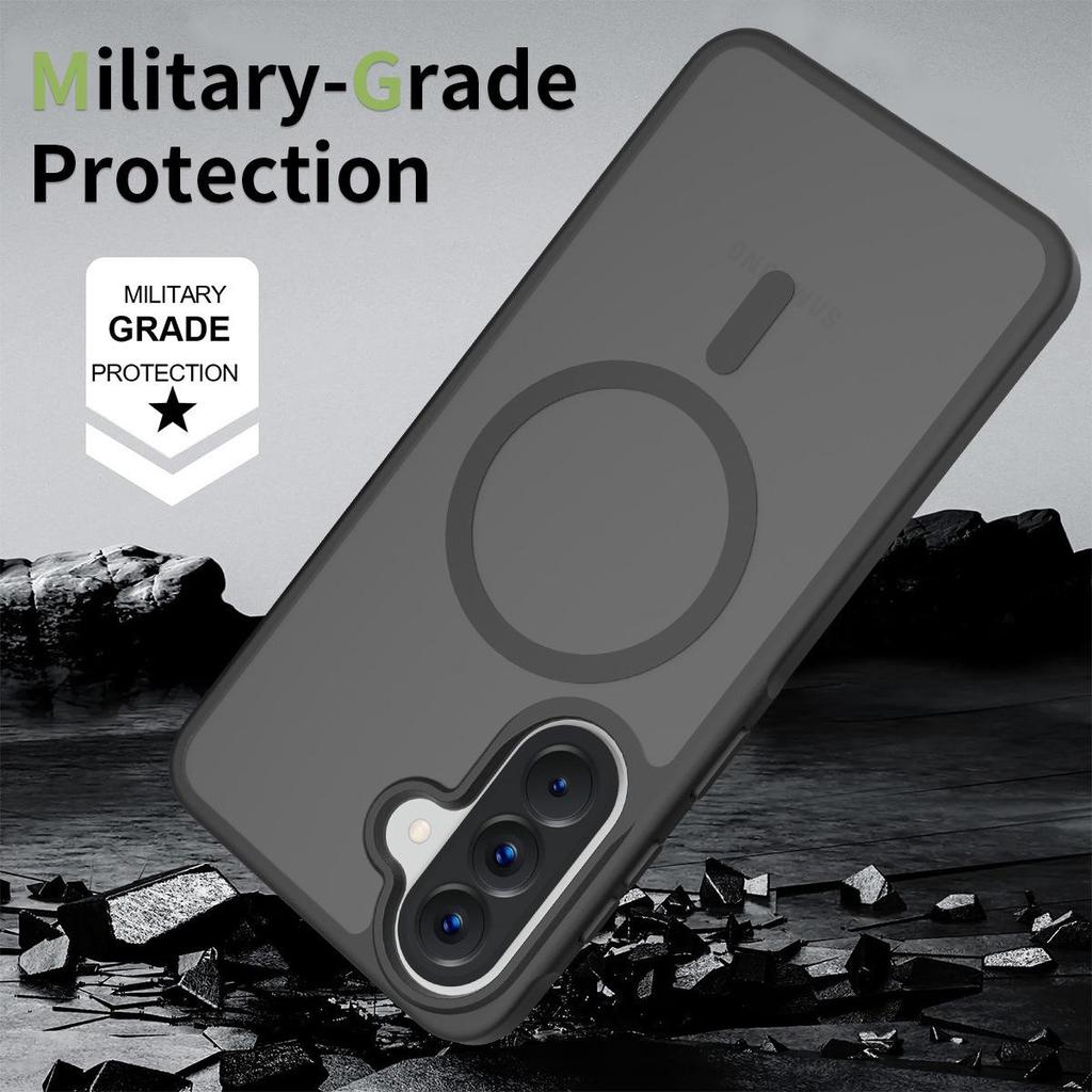 Magnetic Silver Shield Phone Case for Samsung A57/A37/A17/A07
