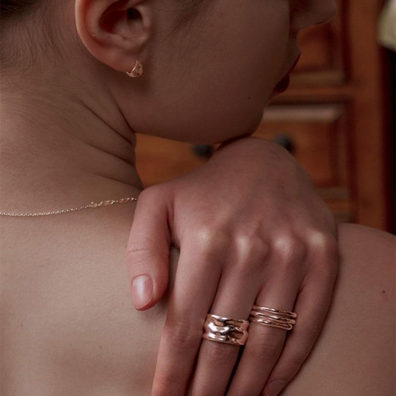 TOU SS012 Wave Bold Open Ring