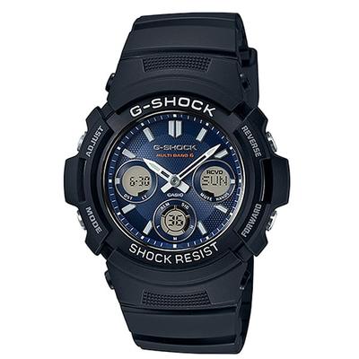 Casio Vyriškas G-SHOCK AWG-M100SB-2AJF [šviesą sklaidantis SOLAR] Apvalus Laikrodis Tamsiai mėlynas Nerūdijantis plienas