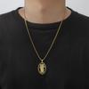  Stainless Steel Triple Moon Goddess Pendant Necklace Box Chain Hollow Wheel of Hecate Choker Vintage Amulet Jewelry Gift