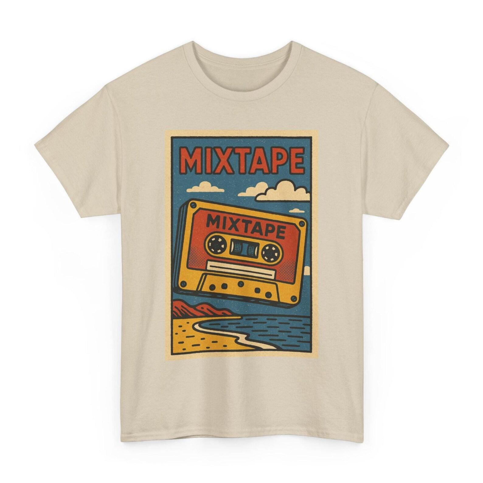 Retro Mixtape T-Shirt: 80s Comic Style Unisex Tee M