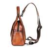 Retro Genuine Leather Women Backpack Travel Bag Leisure Large Capacity Cowhide Solid Color Backbag