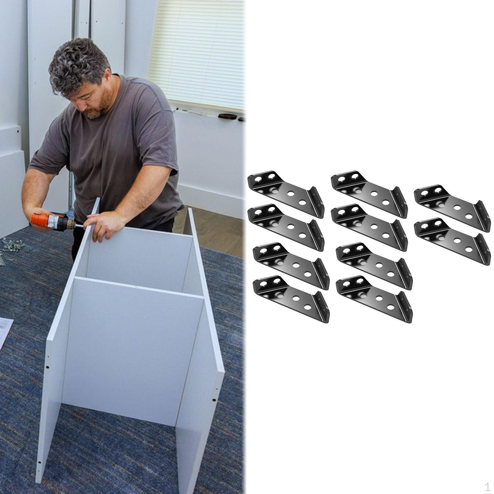 

10 штук Треугольный угловой фиксатор, код угла, многоцелевой крепеж для полок, треугольный кронштейн No Screws