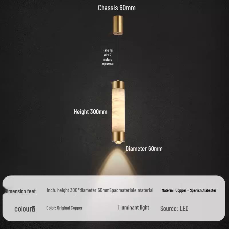 

Дизайнерский мраморный подвесной светильник для спальни или бара Warm Light