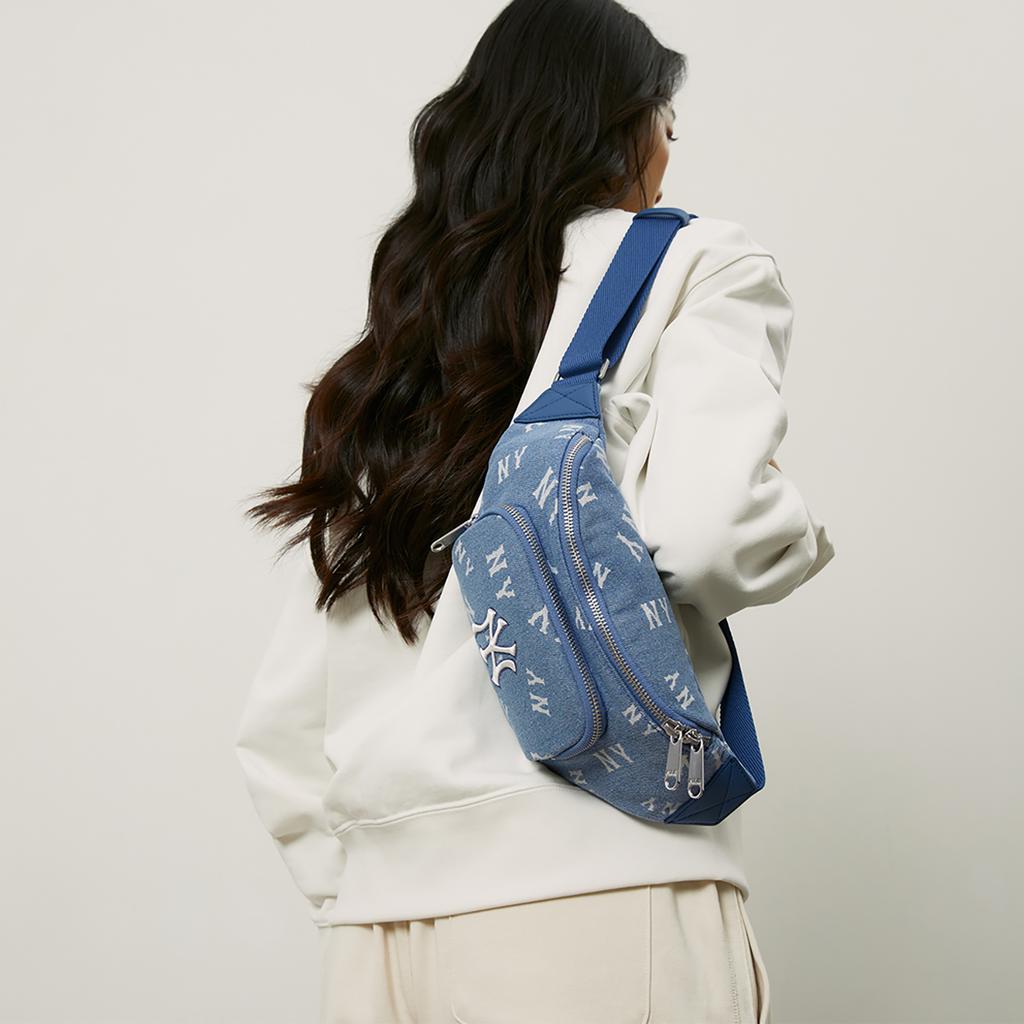 New MLB 24FW Waist Bag Unisex Blue 3AHSM034N-50INS