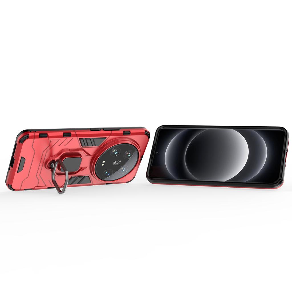 For Xiaomi 14 Ultra Case Ring Holder Kickstand PC+TPU Hybrid Phone Cover