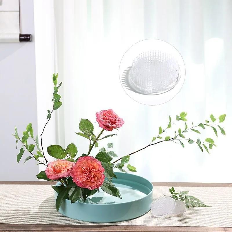 Arranjo de Flores Base para Flores Decoração Floral Vaso Porta-Flores Redondo Ikebana Ventosa Agulha Ferramentas Fixadoras Florais Suporte Vaso