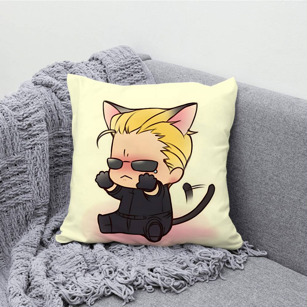 A-Albert W-Wesker Pillow Case Print Polyester Fiber 40X40 cm Home Sofa Throw Cushion Cover Decoration