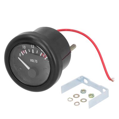 Marine Voltage Gauge 12V 52mm 2.04in IP67 with Indicator Light Universal for Yacht Auto Motor Home