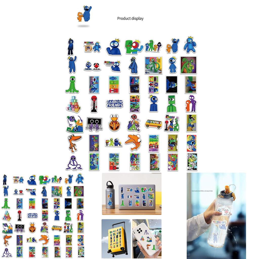 Colorful Roblox Rainbow Friends Stickers For Luggage Laptop And More!