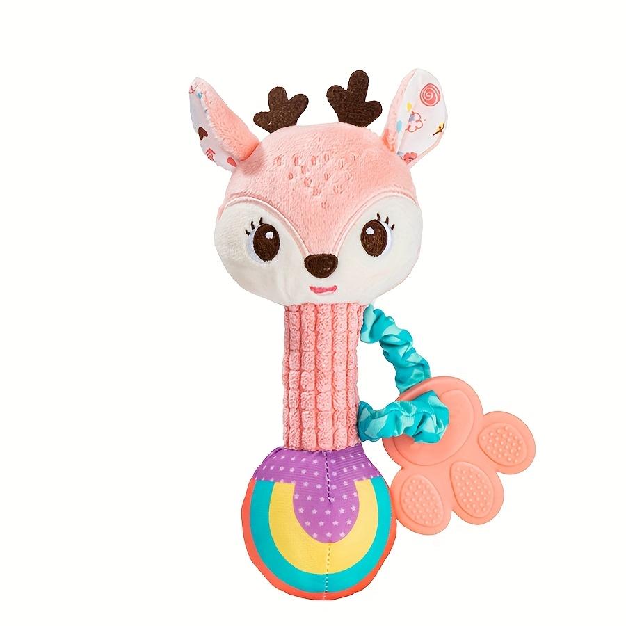 

Cute Animals Ring Bells Cute Baby Laughing Teething Toy Handheld Plush Doll Baby Toy Educational Calming Bedtime Bell Halloween Gift Christmas Gift Pink Deer