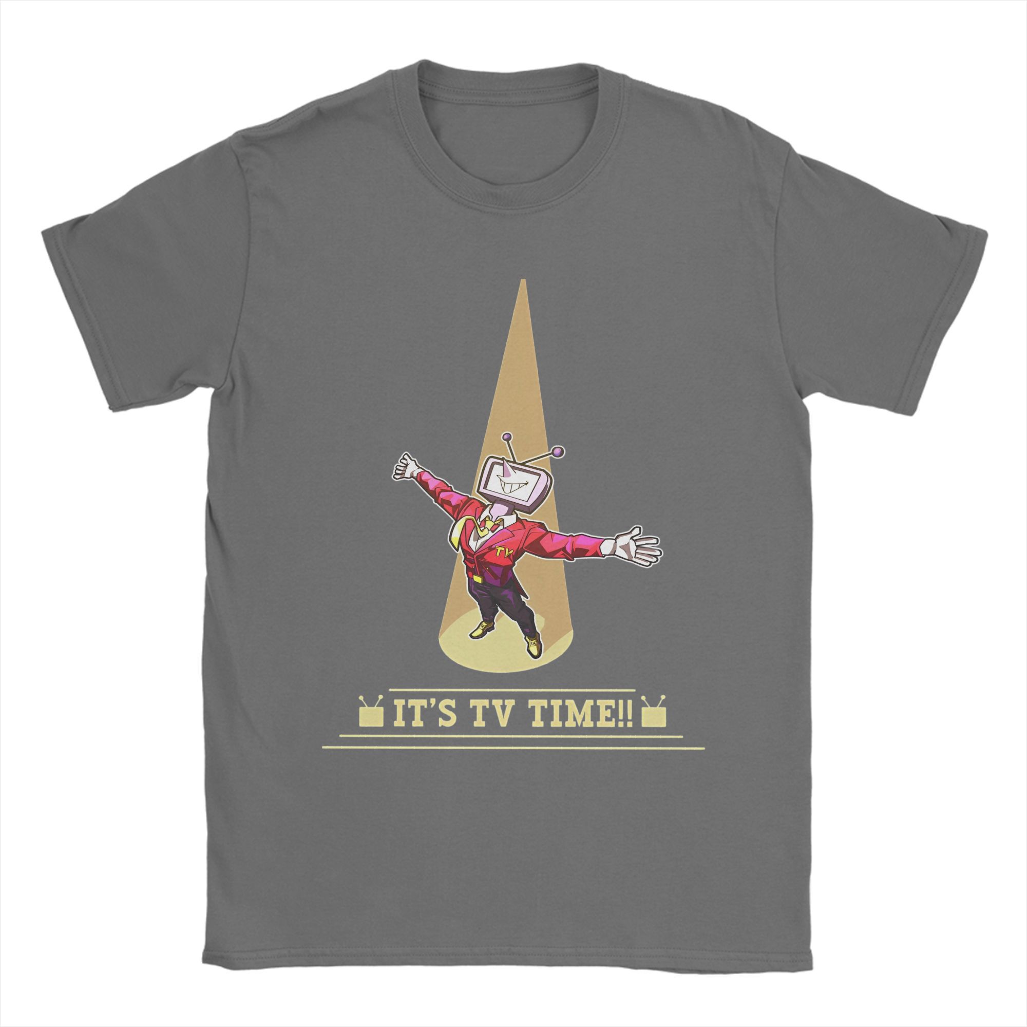 

Men T-Shirt It s TV Time Mr Tenna Deltarune Vintage Cotton Tee Shirt Short Sleeve Energetic Show T Shirts Round Collar Tops Gift 4XL
