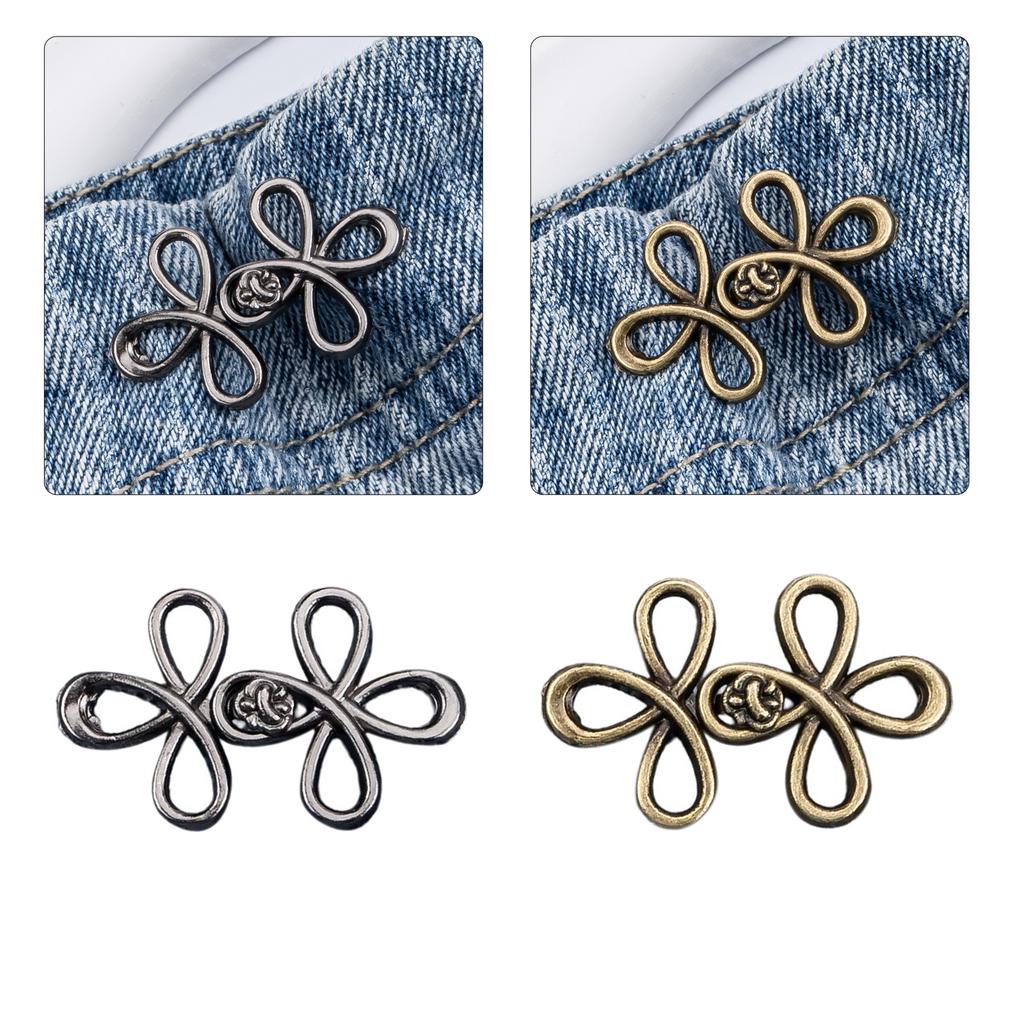 Waist Tightening Clip Clover Waist Cinch Pins for Jeans Snap Button Clothing Accessories Pants Fitness Pin Waist Buckle