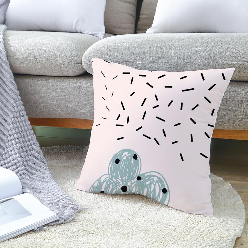 Geometric Printing Cushion Cover Creative Geometric Polyester Decorative Pillowcase Home Accessories Sofa Pillow Case Almohada