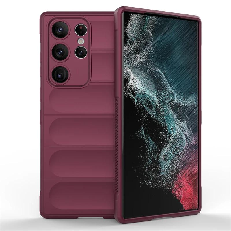 Pro Samsung Galaxy S22 S23 Plus S22 S23 Ultra S21 S23 FE 5g zadní kryt telefon pouzdro z tekutého silikonu proti pádu nárazuvzdorné Coque