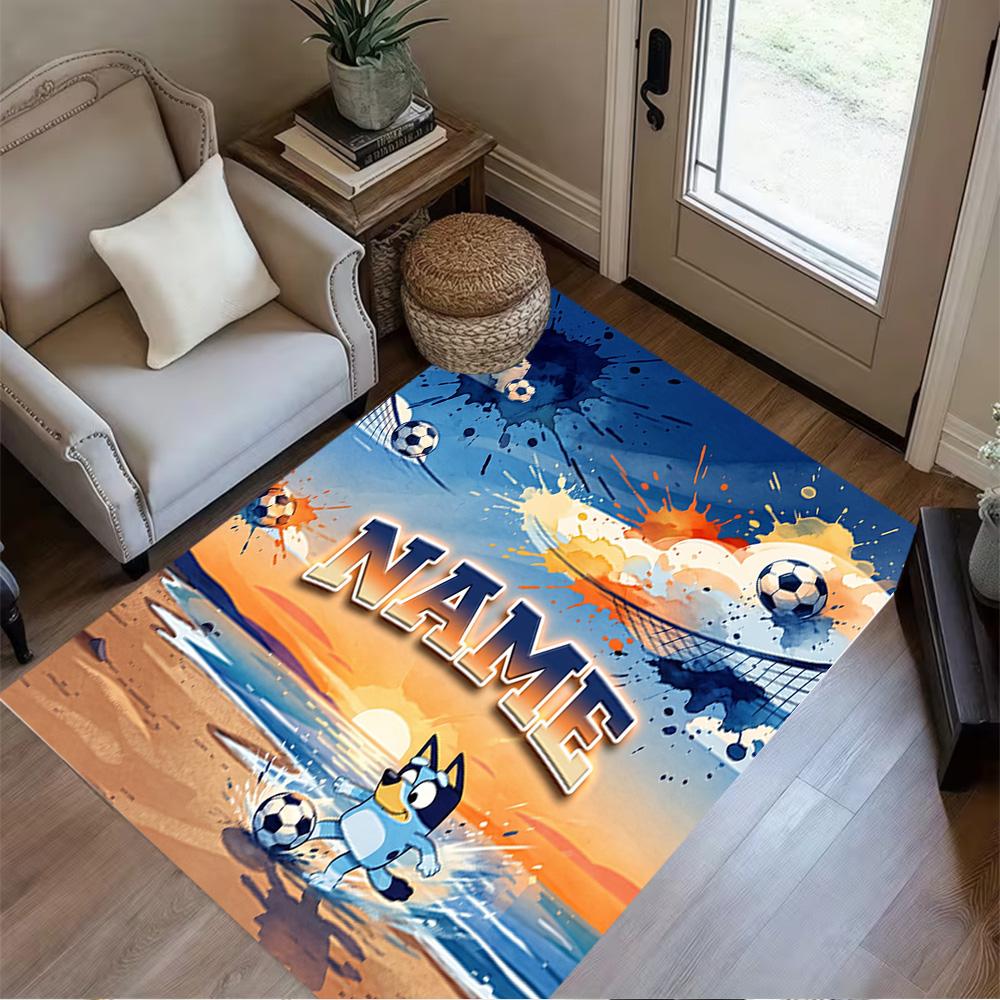 Halloween Costume Party Customize Your Name Carpet Suitable for Foyer Playrooms Kitchen Entryway Anti-slip Rug Decorate Offices Gift for Festivals