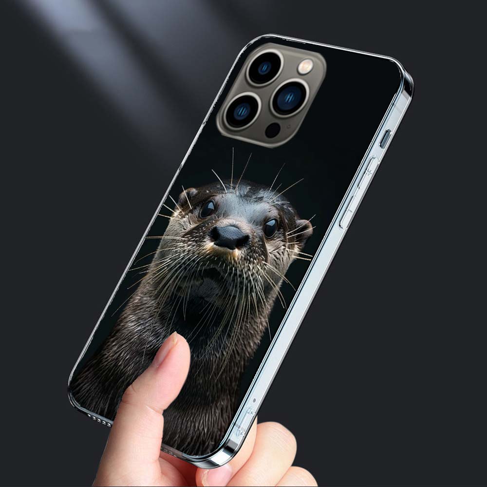 Otters, Wild Animals Phone Case For Iphone 16E 15 Pro 14 Plus 17E 16 17 Pro Max Air 11 12 13 Mini Shockproof Capa Cute Cover