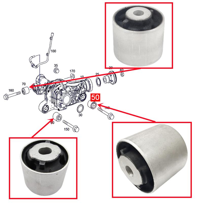 Differential Mount Bushing For Mercedes Benz GLE M W166 C292 GL GLS X166 A1663330600 A1663330914 A1663330814