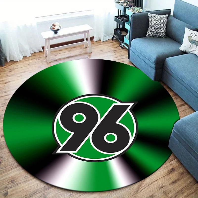 Hannover 96 Round Area Rug,Carpet Rug for Living Room Bedroom Sofa Playroom Decor,Non-slip Floor Mat