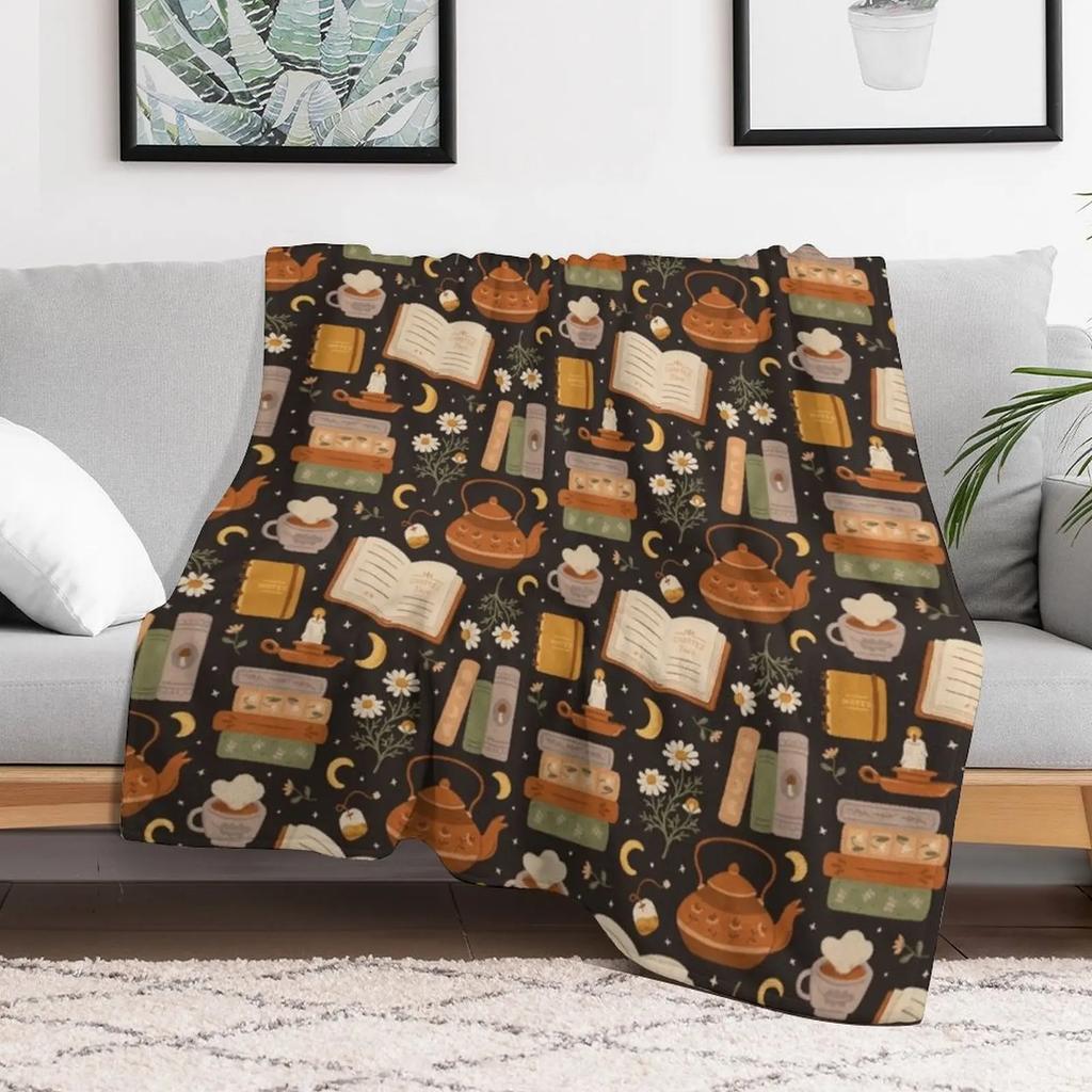Sweet Bookish Dreams Throw Blanket Breathable Lightweight Blanket for Adults Kids