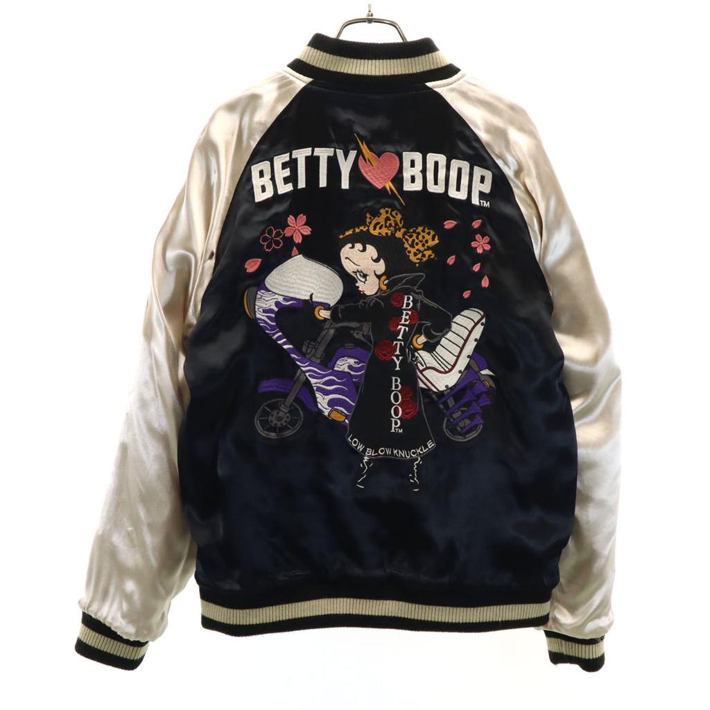 LOW BLOW KNUCKLE BETTY BOOP Betty Boop Kollaboration Wendbare MA-1 Jacke Herren Gebraucht