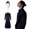 Disfraz Cosplay de Suguru con Ropa de Cosplay de los Días de Estudiante Anime Completo para Adulto Disfraz de Festival Escolar Suguru con [Kamihei Ryohin] Peluca Getō, Set, Talla,
