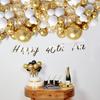 125 Stück Metallgold Latexballon Set Geeignet für Geburtstagsfeiern, Hochzeiten, Valentinstags-Partydekorationen