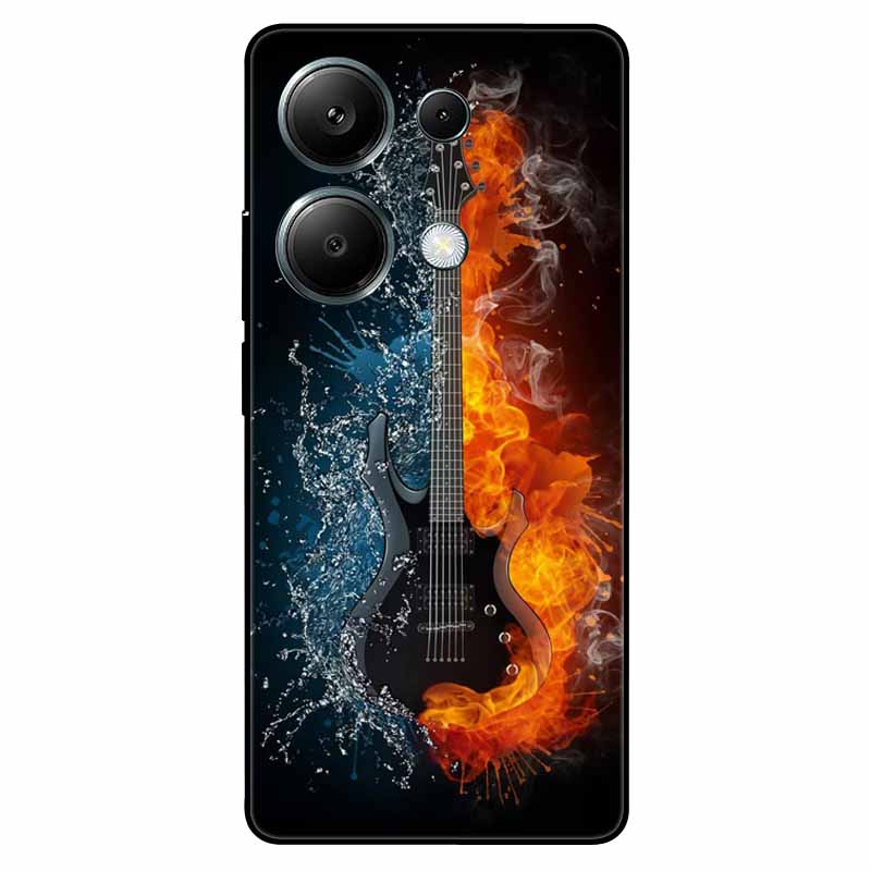 For Redmi Note 13 Pro 4G Case Global Silicon Fashion Space Wolf TPU Painted Coque Funda for Xiaomi Redmi Note 13Pro 4G Cover