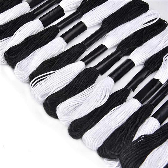 12Pcs Embroidery Floss Kit Handmade DIY Cotton Stitch Threads Strands for Sewing Craft & Needlework Projects