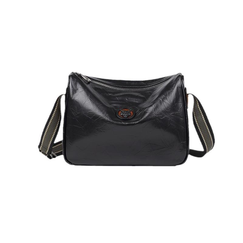 Men's Shoulder Bag Genuine Leather Casual Multi-functional Vertical Crossbody Bag Top Layer Cowhide Large Capacity Men's Bag
