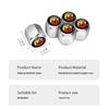 For Abarth 5pcs Metal Car Tire Wheel Theftproof Cap Air Valve Stem Cover Fiat Grande Punto Tipo Stilo Ducato Palio 500x