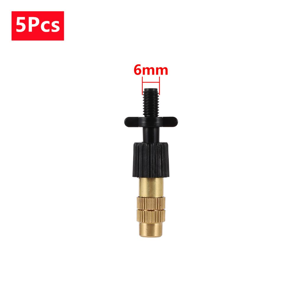 5/50Pcs 6mm Brass Mist Nozzle Kits 4/7mm 8/11mm Hose Garden Lawn Micro Irrigation Atomaiztion Cooling Dust Removal Sprayer Heads