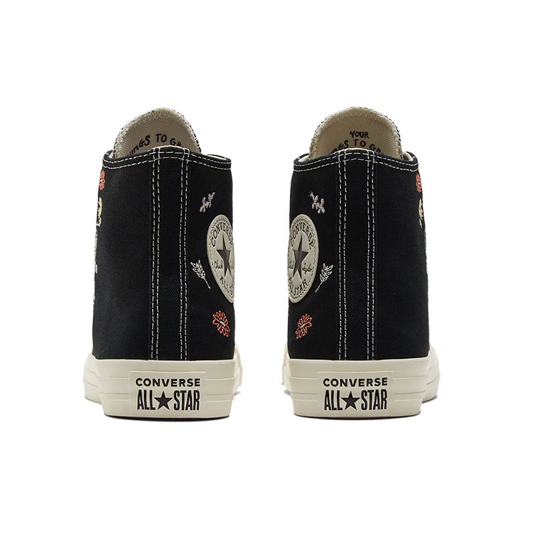 Converse Chuck Taylor All Star High 'Embroidered Floral - Black' A01585C