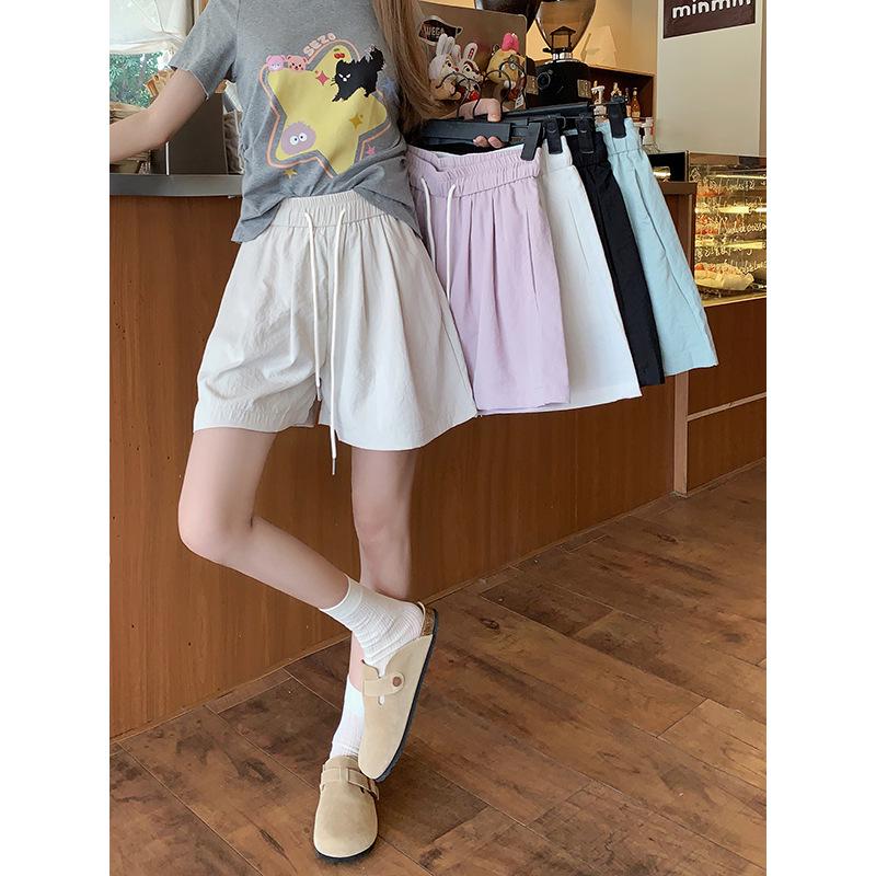 

Plus Size Women s High Waist Loose Summer Shorts - American Style Slimming Wide Leg Pants XL (116-125 jin)