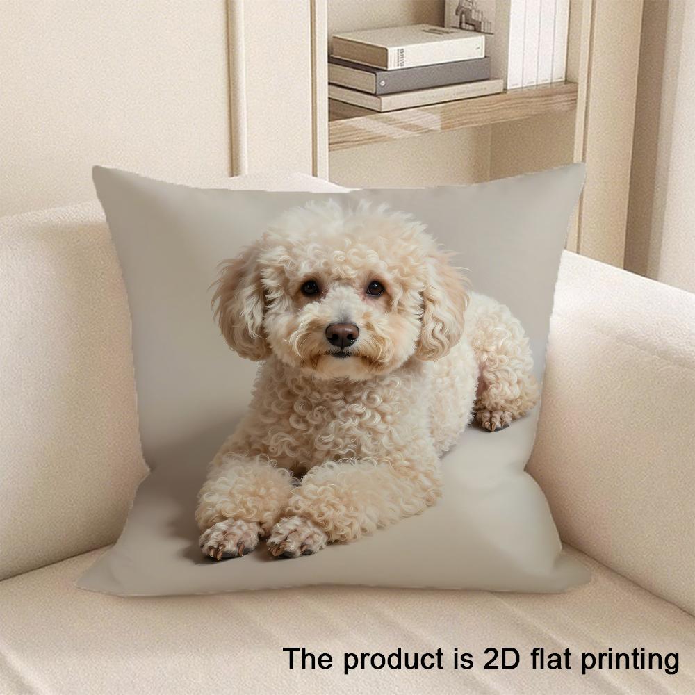 1pc Cute Pet Pattern 2D Flat Printing Pillowcases Sofa cushion cover home bedroom room decoration