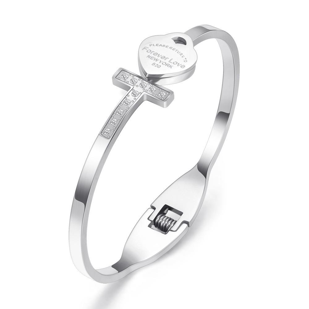 European-American Fashion Rhinestone Heart Couple Buckle, 62MM, Laser Engravable.