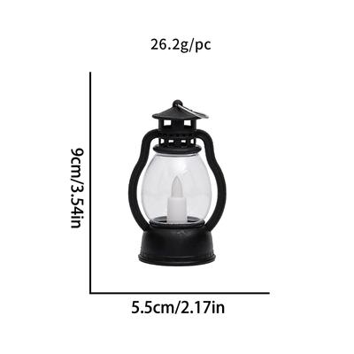 9Cm Mini Led Retro Oil Lamp Simulation Glowing Cande Light Night Light Dollhouse Miniature Kerosene Lamp Home Model Decor Toy
