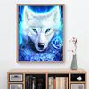 Wolf 5D DIY domáca dekorácia Maľba krížikovým vŕtaním remeselné stehy domáca dekorácia