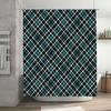 Red Geometric Shower Curtain Bold Plaid Pattern Decorative Bath Fabric Waterproof Home Decoration for Bathroom Window Treatments