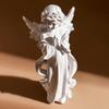 Cute Resin Praying Angel Figurine European Style Fairy Prayer Angel Shelf Sculpture Desktop Ornament