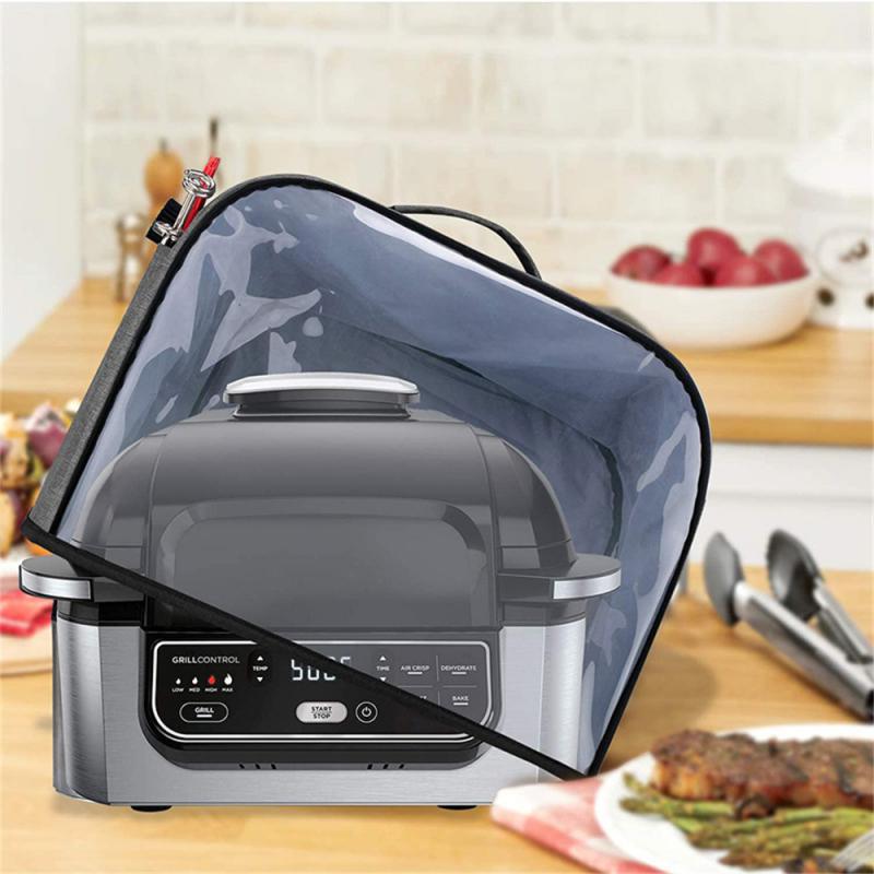 34*35.5*25cm Air Fryer Protective Cover Waterproof Oxford Cloth Oven Cover Bread Machine Cover Microwave Oven Cover Grey 430g