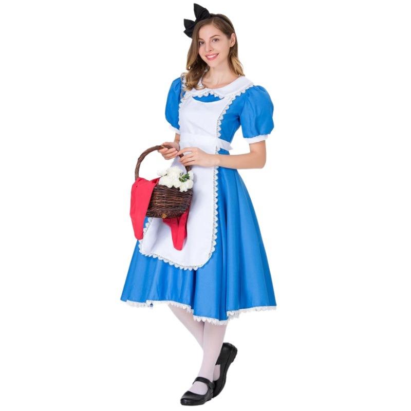 European and American Ladies Dresses Halloween cos Costumes Alice Maid Costumes Stage Performance Costumes Women's Costumes
