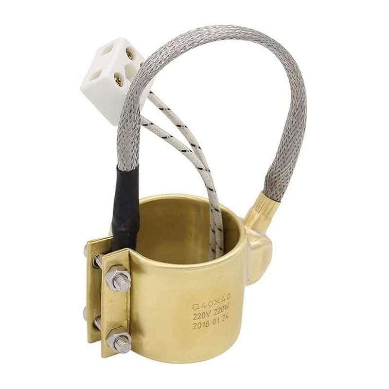 Electric Copper-Brass Band Heater Fully Enclosed Heating Element Copper-Barrel Coil Heater for Injection-Molding Dropshipping 40X40MM